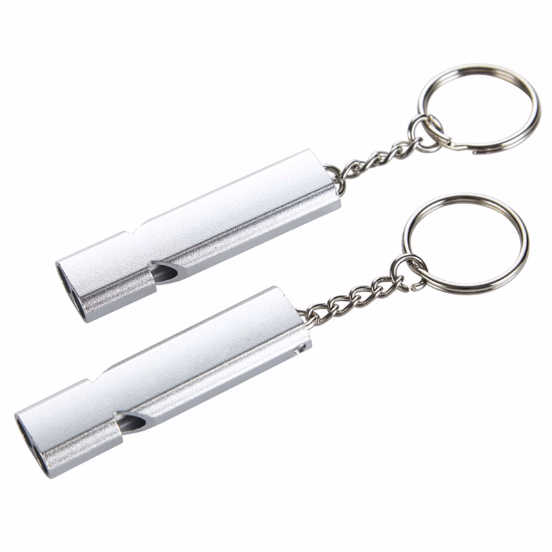 Survival Metal Whistle Key Ring Keychains