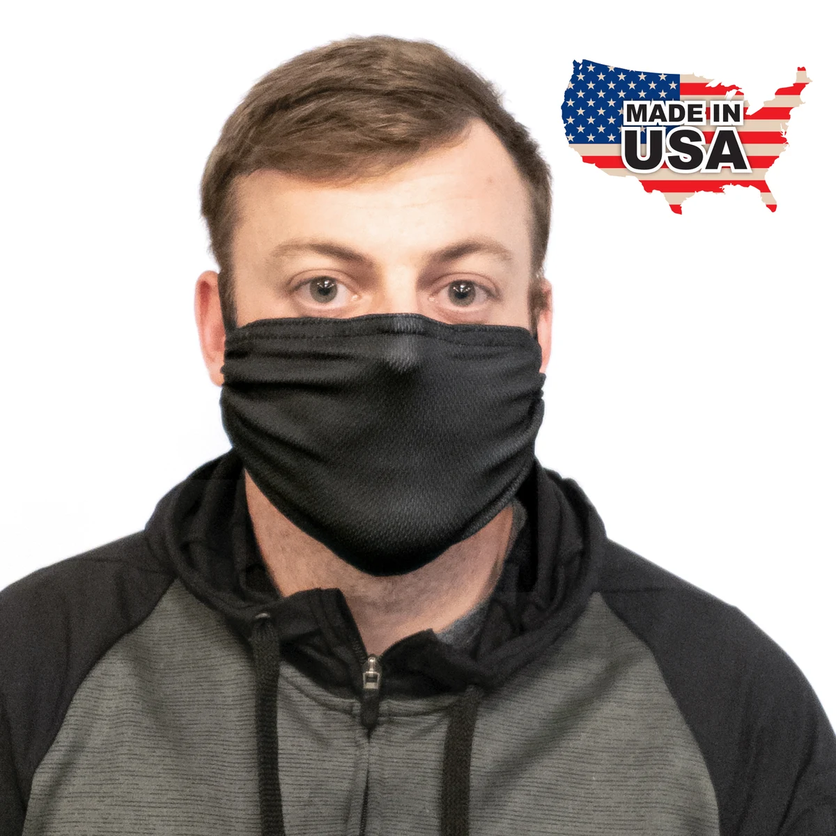 Black Microfiber Face Cover 1