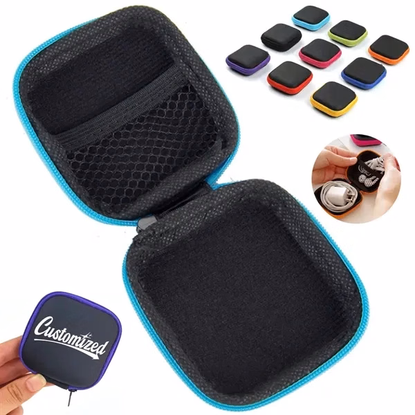 Custom Protective Hard Shell EVA Case with Mesh Pocket — Tech Accessory Protection