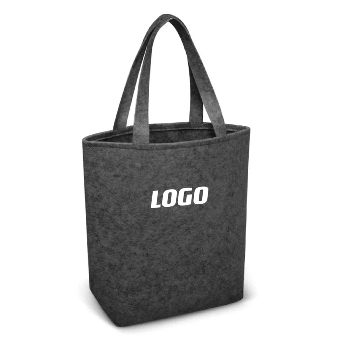 MOQ 10 pcs Sturdy Felt Shopping Bag, custom tote bag with logo imprint 1