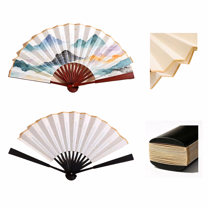 Premium Custom Xuan Paper Folding Fan Blank