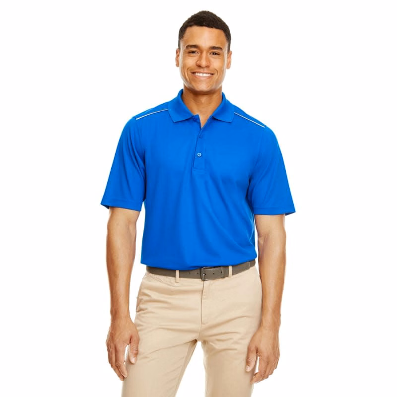 CORE365 Men's Radiant Performance Piqué Polo With Reflective Piping