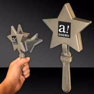 Silver 7" Star Hand Clapper
