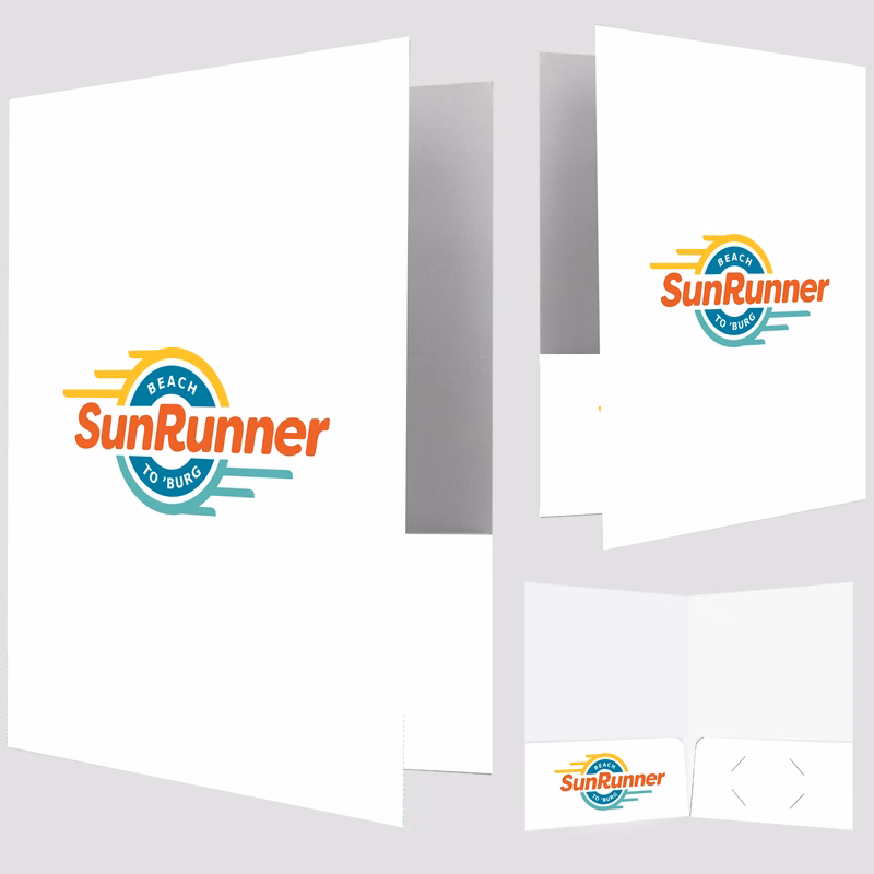 Presentation Folder with Pockets (Full Color Imprint Areas & High Gloss Laminate Finish)