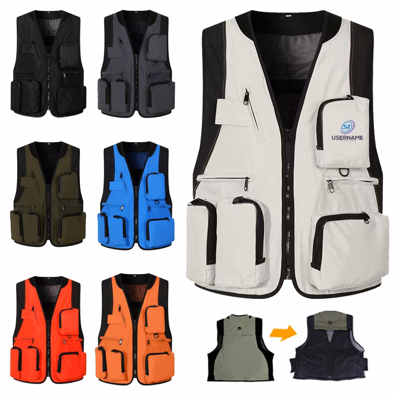 Unisex Mesh Multi Pocket Reporter Photographers Fishing Vest