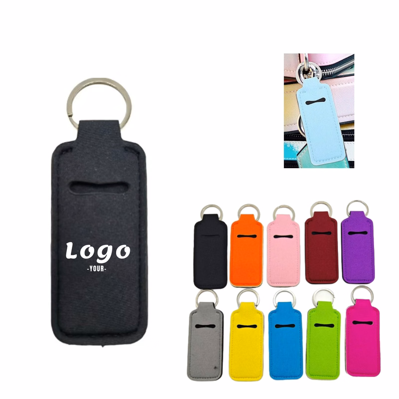 Custom Full Color Portable Outdoor Lipstick Caser With Keychain
