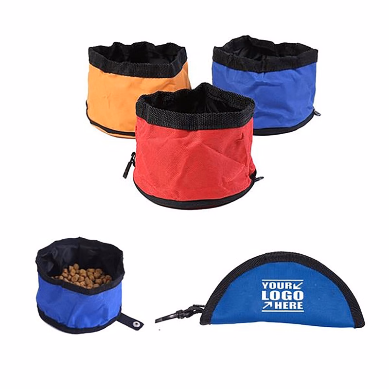 Collapsible Cloth Pet Bowl w/Zipper