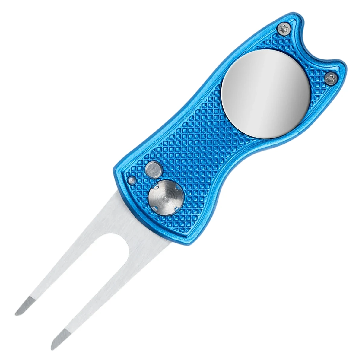 Alloy Foldable Golf Divot Repair Tool With Magnetic Ball Marker 1
