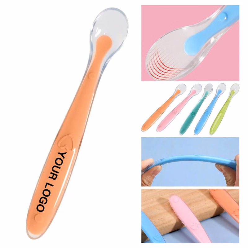 Silicone Infant Spoon with Soft Curved Head