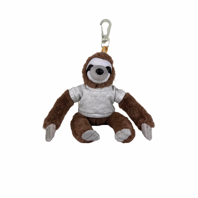 Soft Plush Sloth 4" Keychain