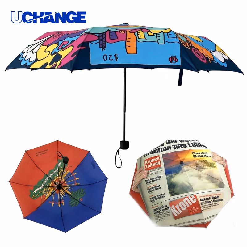 Premium 42 Inch Arc Full Color Folding Umbrella for Travel