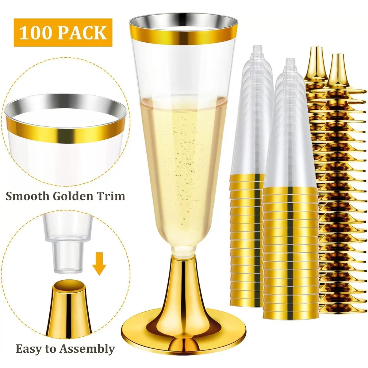 Plastic Wedding Flutes 1