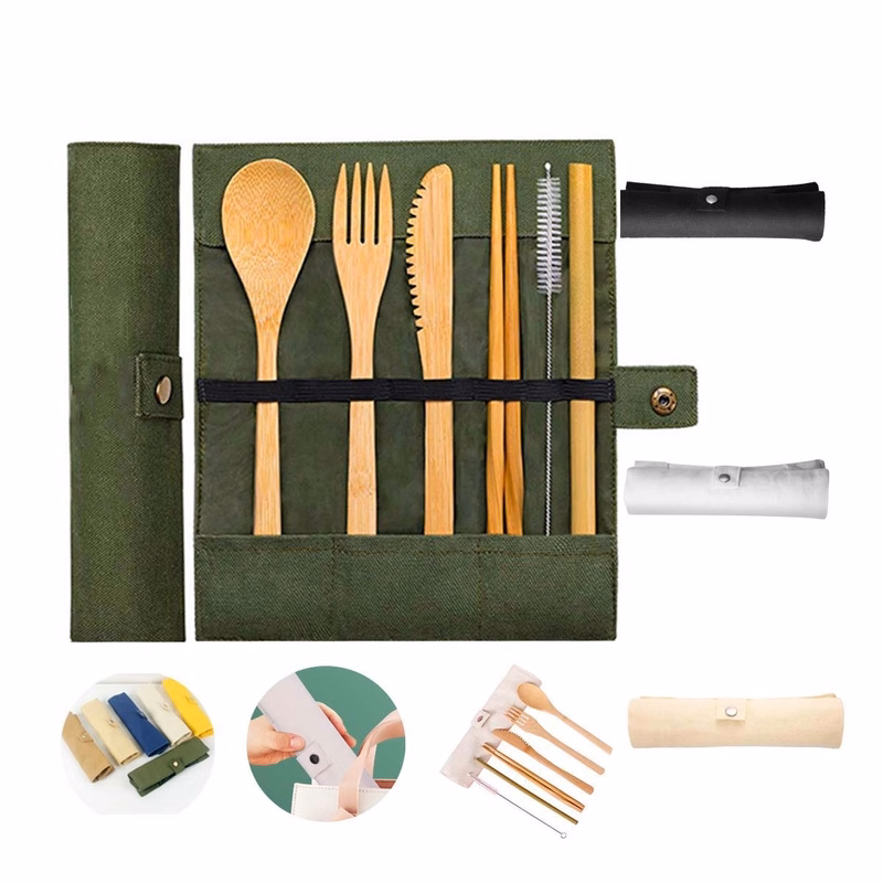 Bamboo Cutlery Bamboo Utensils Reusable Flatware Set