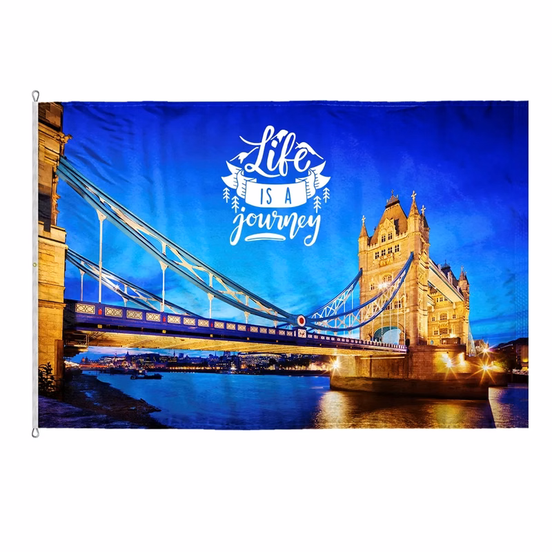 Custom Digitally Printed Flags - 8' x 12' E-Poly