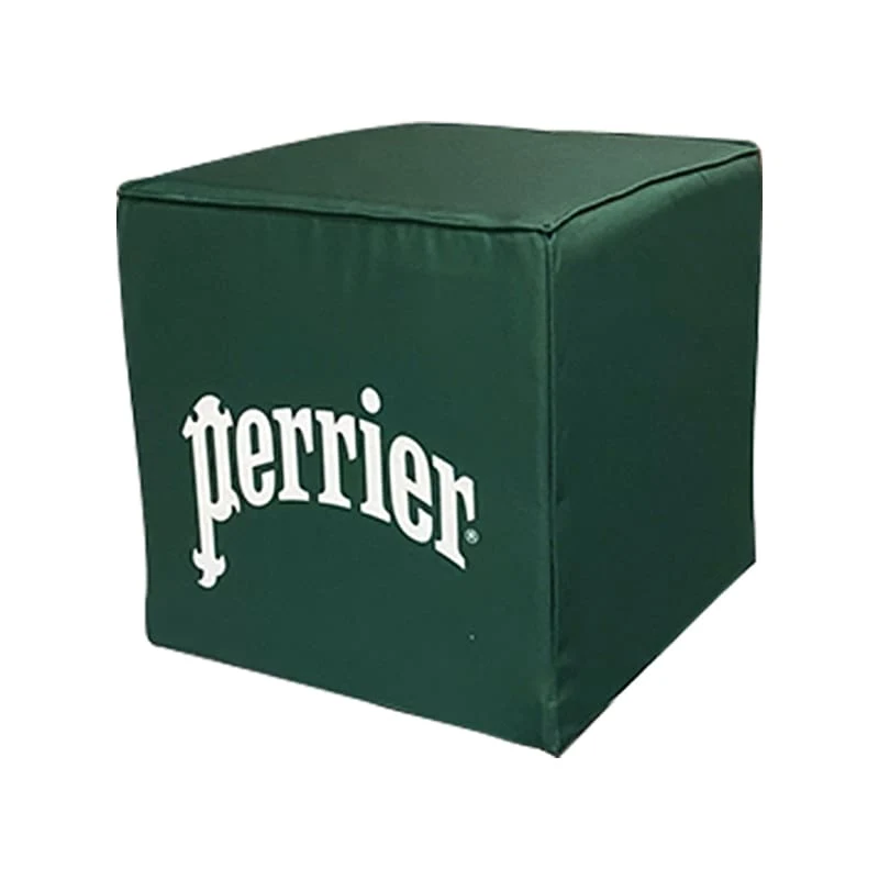 Wooden Ottoman with Custom Print - 16.5" 1