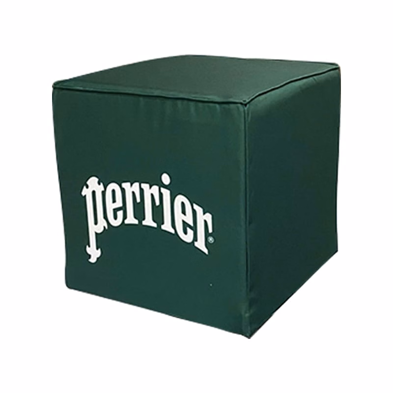 Wooden Ottoman with Custom Print - 16.5"