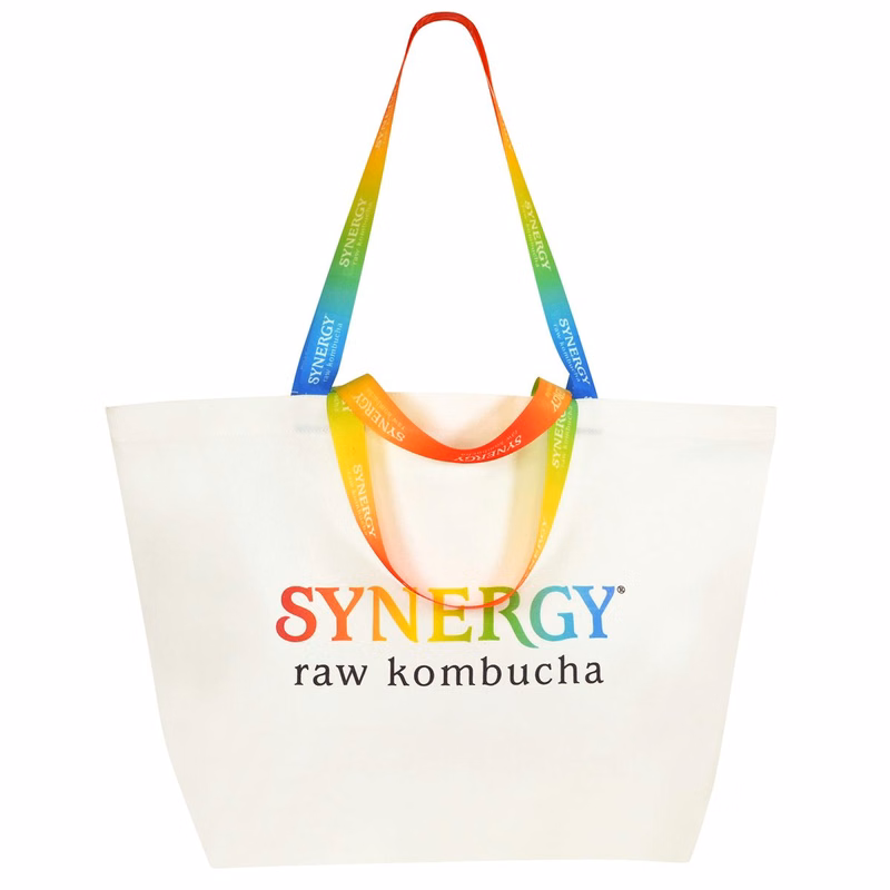 12 Oz. Premium White Cotton Boat Bag w/Full-Color Custom Woven Handles (24"x16"x8")