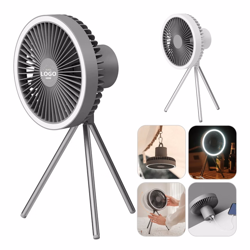 Camping Outdoor Fan With LED Lighting
