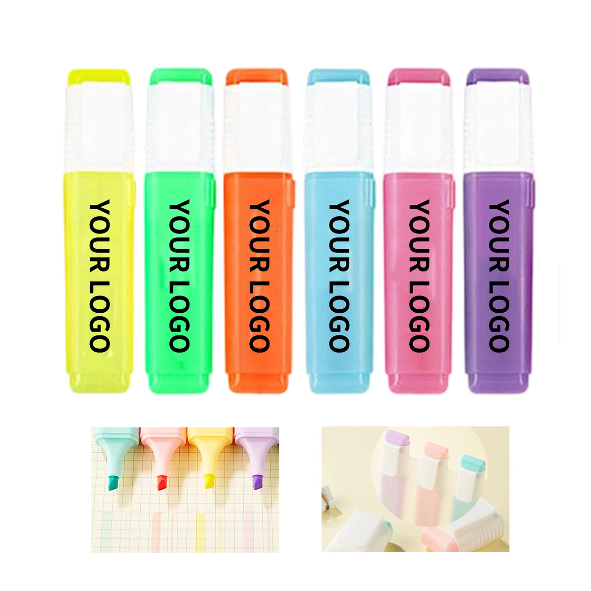 Assorted Pastel Color Highlighter With Quick Drying Ink 6 Pack 1