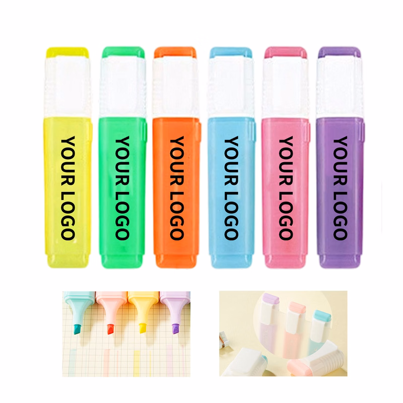 Assorted Pastel Color Highlighter With Quick Drying Ink 6 Pack