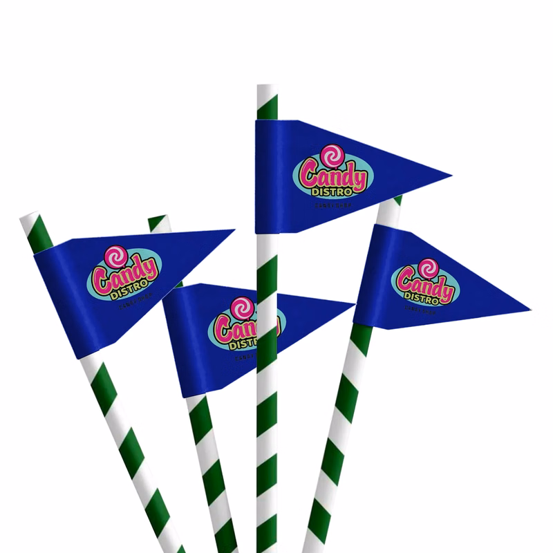 Straw Toothpick Flags Style B - 1" x 1.5"