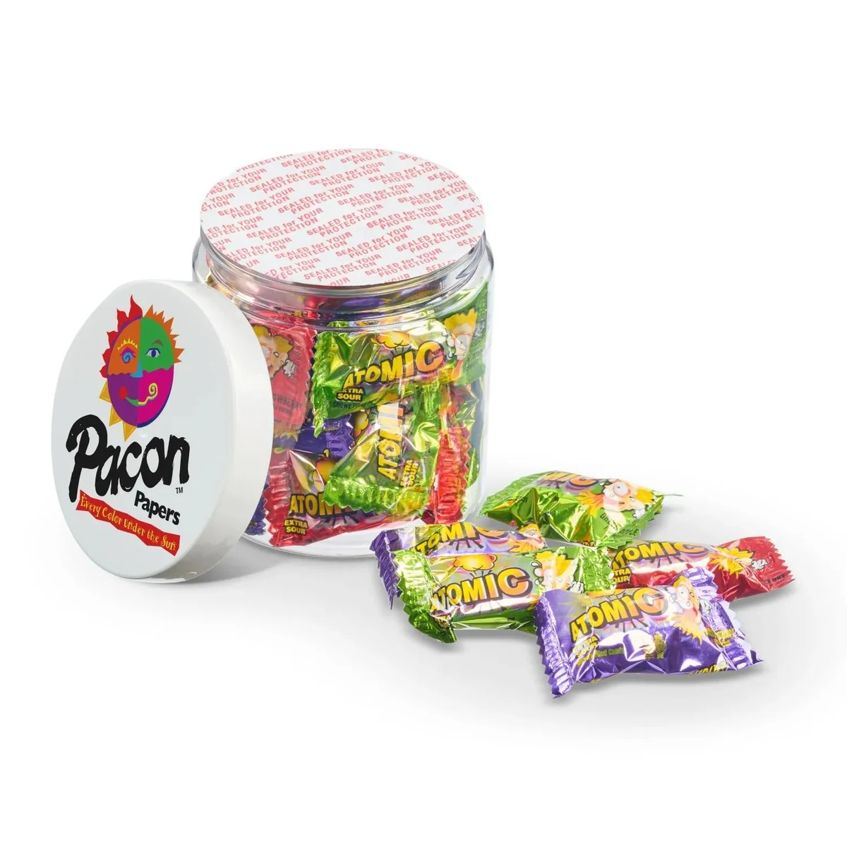 8 oz Jar of Individually Wrapped Atomic Candy 1