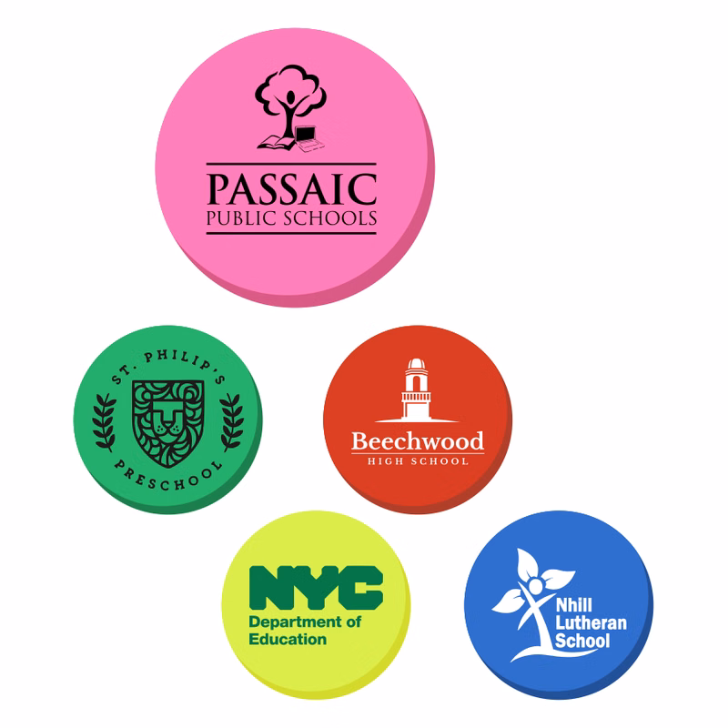 Round Neon Eraser