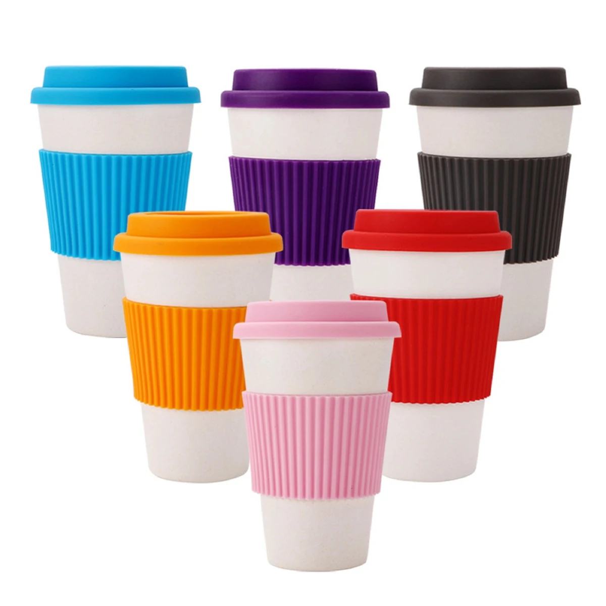 10 OZ Bamboo Fiber Reusable Coffee Cup 1