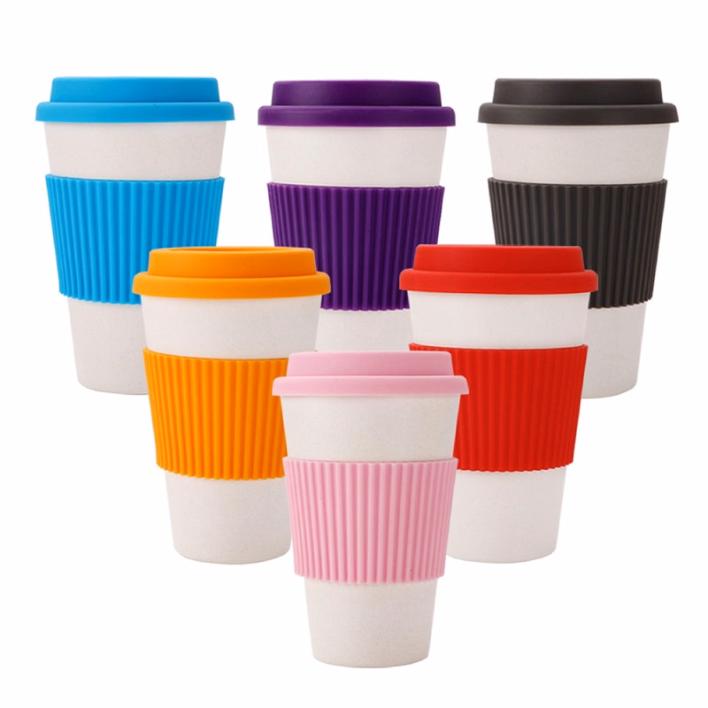 10 OZ Bamboo Fiber Reusable Coffee Cup
