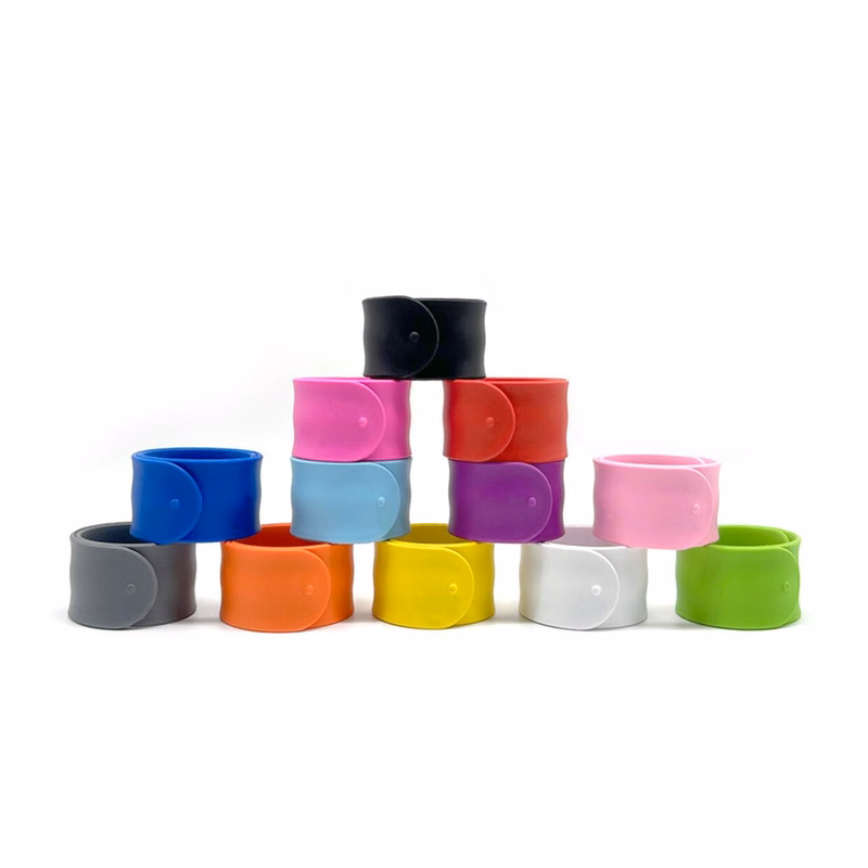 Custom Screen Print Silicone Clap Bracelet