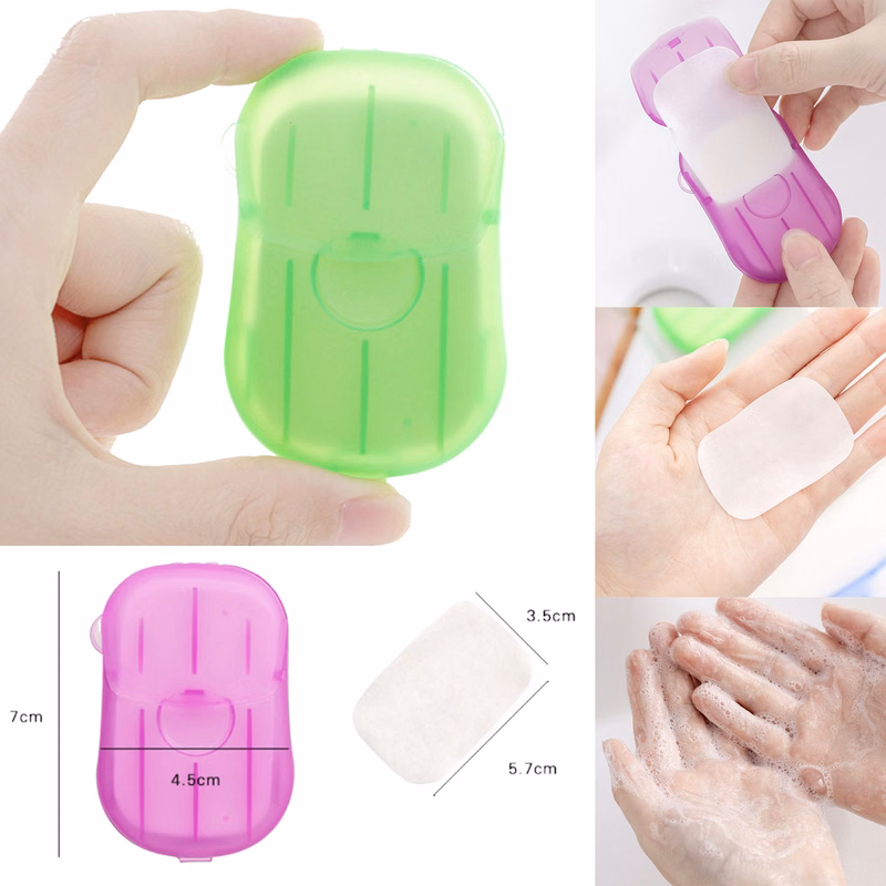Portable Disposable Mini Paper Soap Box 20 Slices