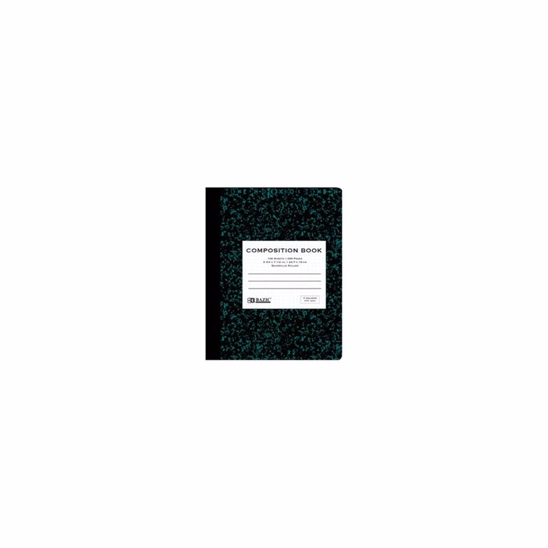 Quad Ruled Marbled Composition Book - 100 Sheets Green