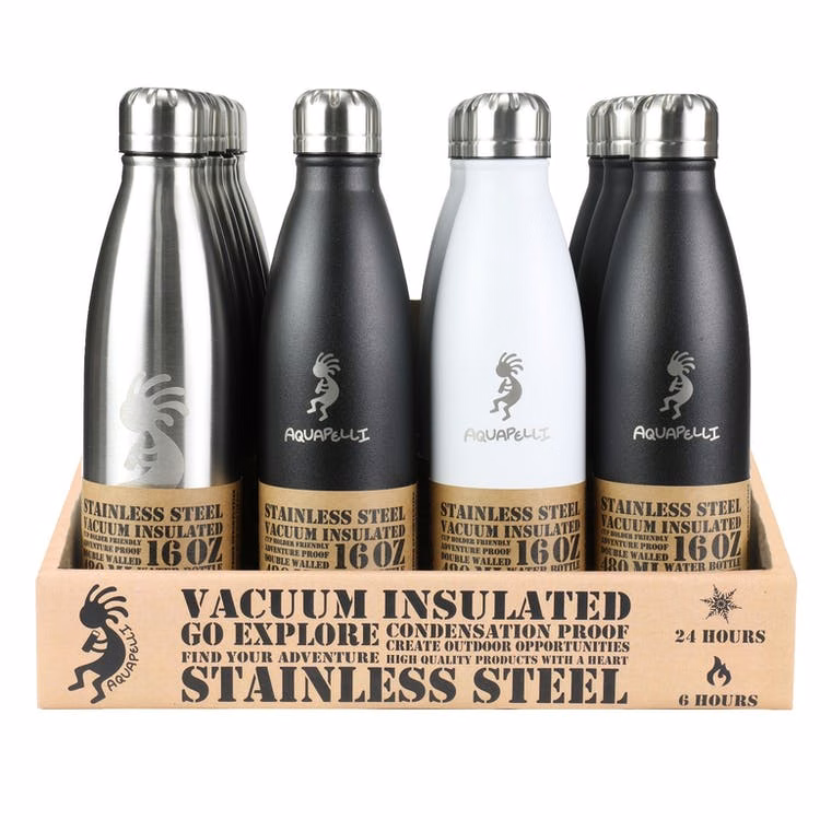 Vacuum Insulated Water Bottles - 16 oz Neutral Colors