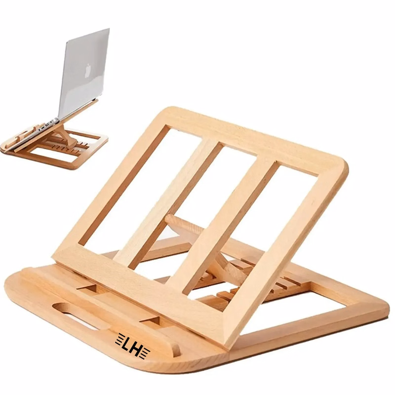 Folding Wooden Laptop Stand