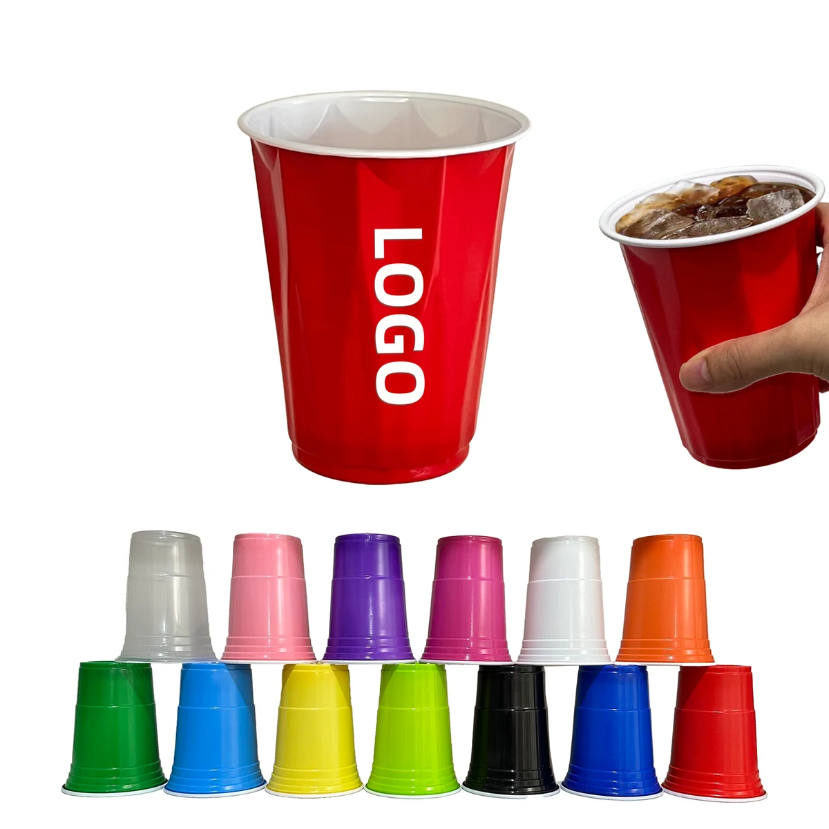 16oz Reusable Disposable Diamond Stadium Cups 1