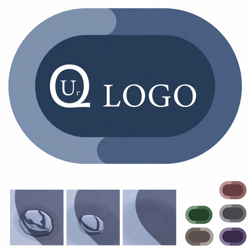 Oval Diatom Mud Bathroom Rug