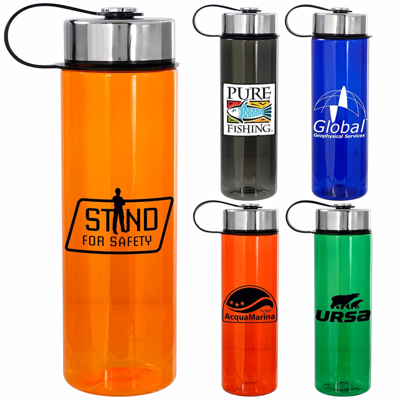 METAL LANYARD LID COLORFUL 24OZ BOTTLE