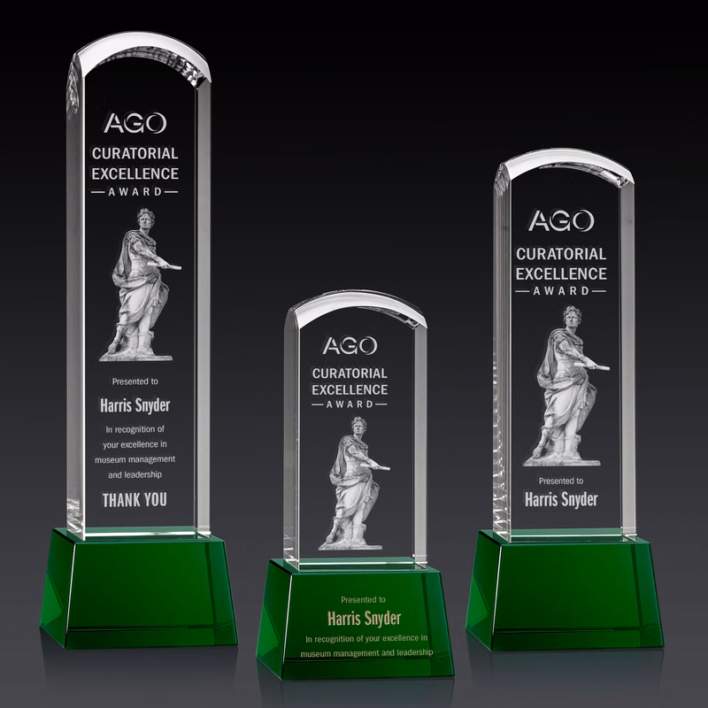 Silkwood 3D Award on Base - Green