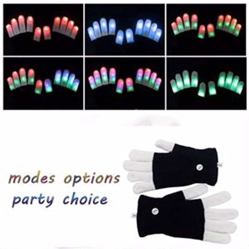 Fingertips Flashing LED Gloves