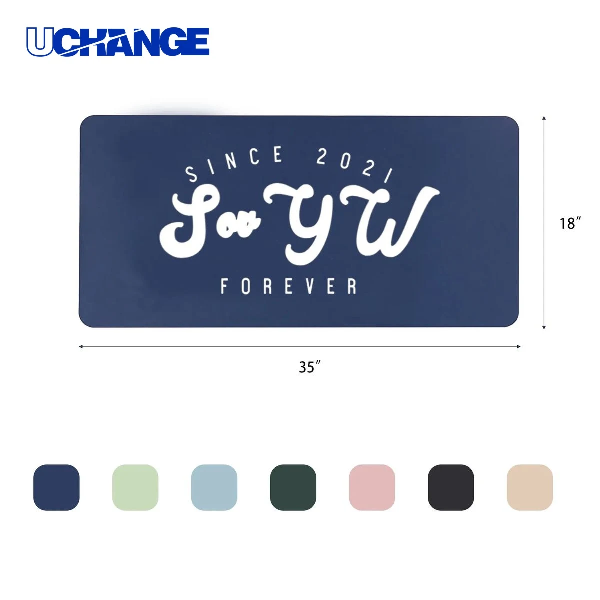 Large PU Leather Customized Mouse Pad Mat for Desks 1