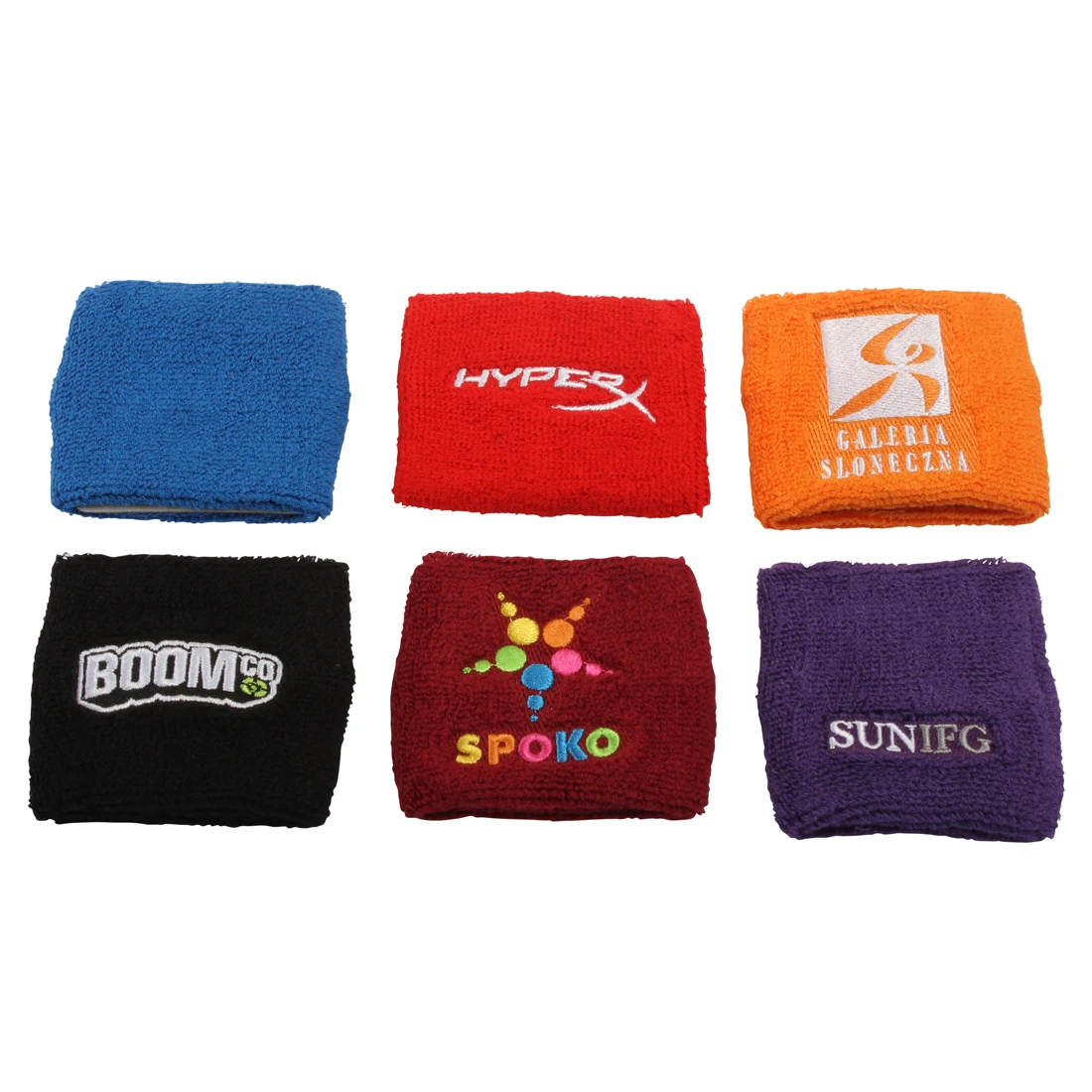 Embroidery Sports Terry Cotton Wristband Sweatband 1