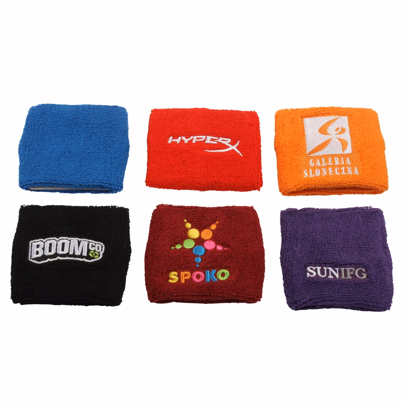 Embroidery Sports Terry Cotton Wristband Sweatband
