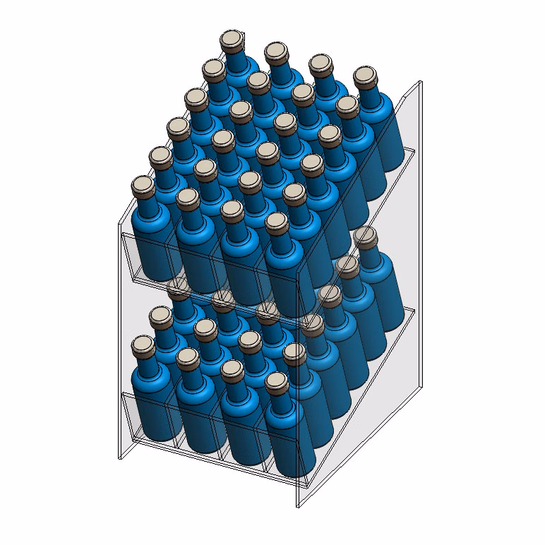 2 Tier Acrylic Beverage Display - 4 Rows