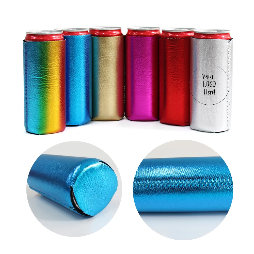 12 oz Collapsible Leather Neoprene Can Coolie 1