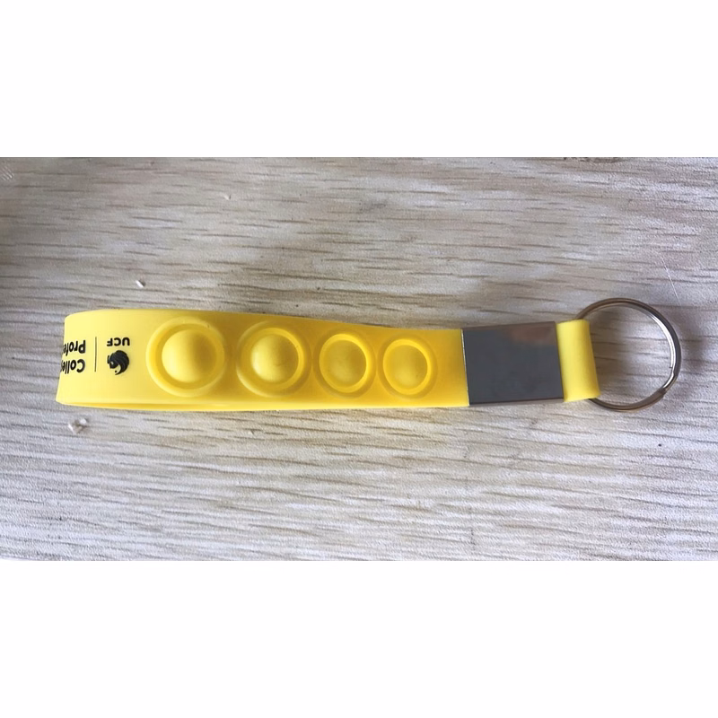 Push Pop Fidget Wrist Strap Keychain
