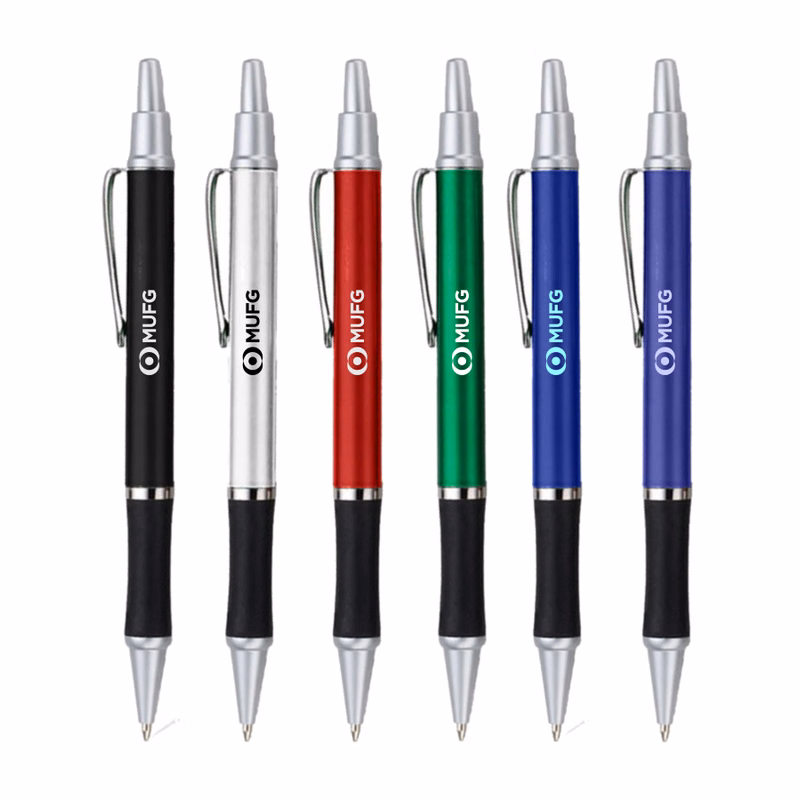 Union Printed - Silvio Click Pen with Black Rubber Grip