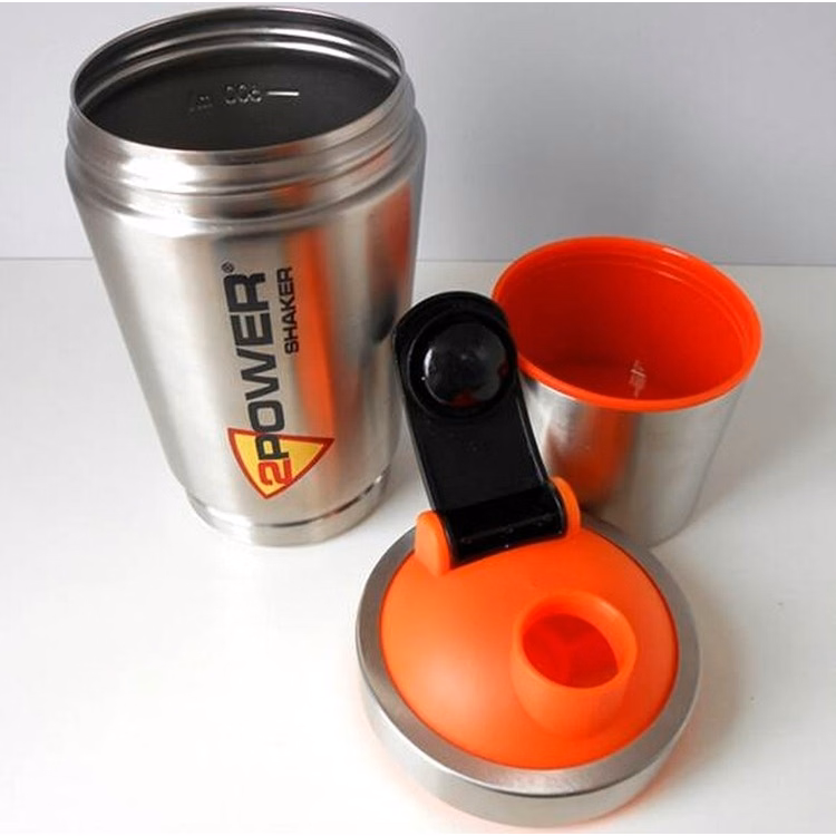Steel Stainless Protein Powder Blender Bottle Sport Mug Cup