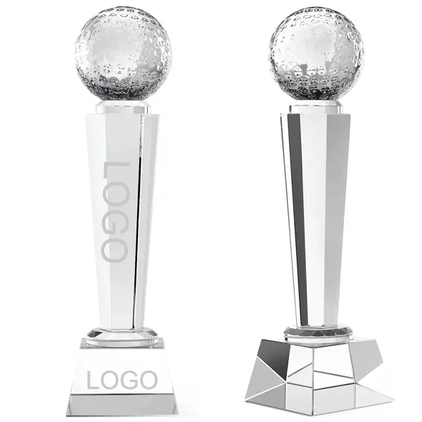Crystal Glass Golf Trophy 1