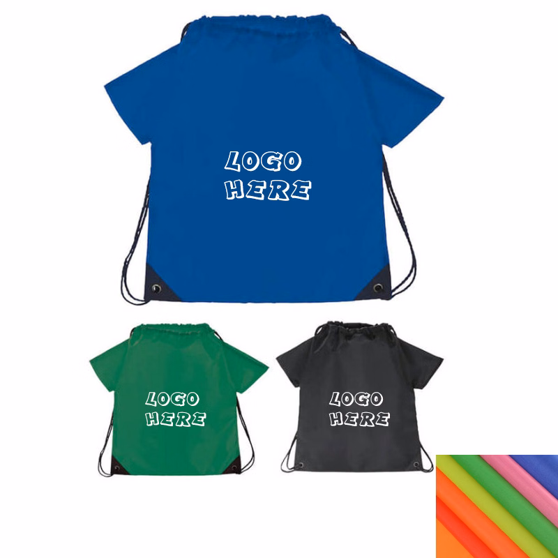 210D T-shirt Sports Drawstring Backpack