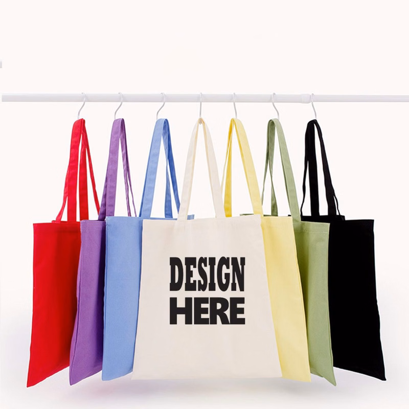 Colorful Canvas Tote Bag Eco Friendly Shopping Handbag